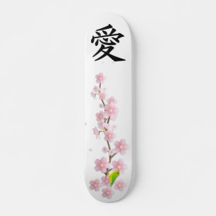 Japanska Sakura Skateboard Kärlek och Peace