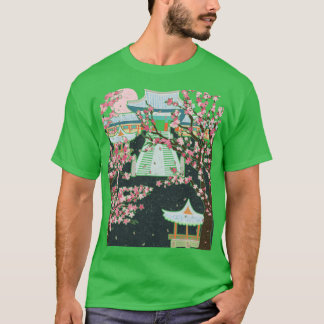 Japanska Sakura Träd Rosa Flower Japan Cherry Blos T Shirt