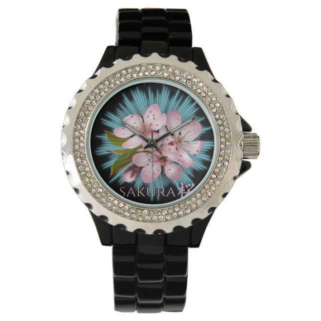 Japanska Sakura Wristwatch för kvinnor Armbandsur (Framsida)