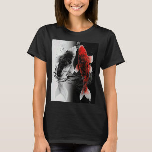 Japanska samurai Aesthetic Koi Fish T Shirt