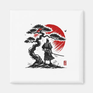 Japanska samurai Aikido Livets träd Peace Art of o Magnet