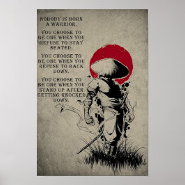 Japanska Samurai Art Print Poster