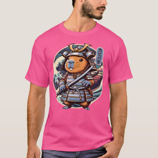 Japanska Samurai Capybara Tattoo Kawaii Ninja Capy T Shirt
