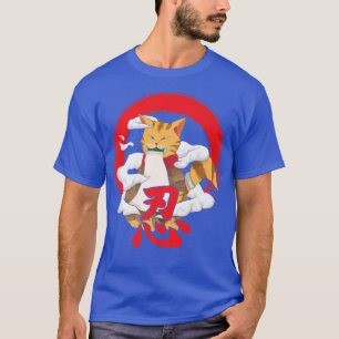 Japanska samurai Cat för alla Cat Lovers T Shirt