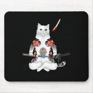 Japanska Samurai Cat Katana Ninja Yakuza Tattoo Musmatta