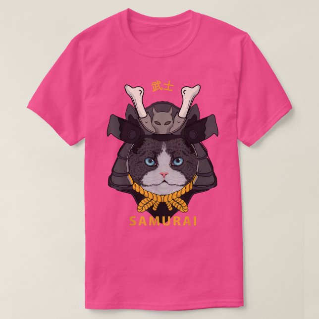 Japanska Samurai Cat T-Shirt Copy (Design framsida)