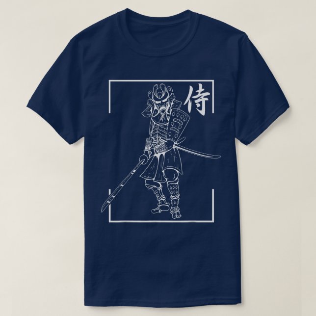 Japanska samurai & Characters I japanska Warriors  T Shirt (Design framsida)