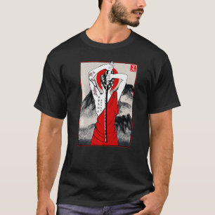 Japanska Samurai Culture Scenery Vintage Sakura Ch T Shirt