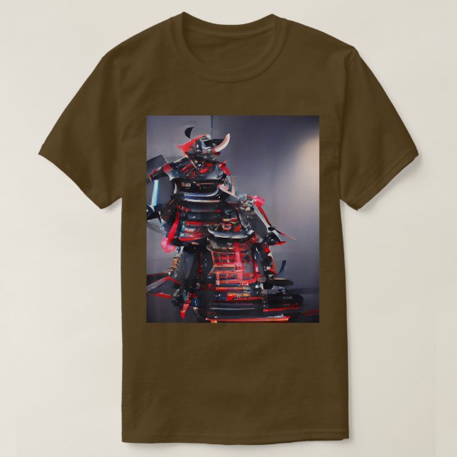 Japanska Samurai CyberPunk Graphic T-Shirt Copy Co (Design framsida)