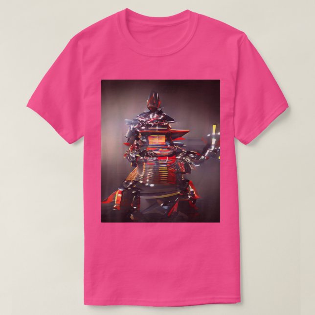 Japanska Samurai CyberPunk Graphic T-Shirt Copy Co (Design framsida)