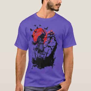 Japanska Samurai Fighter Vintage Art Retro (2) T Shirt
