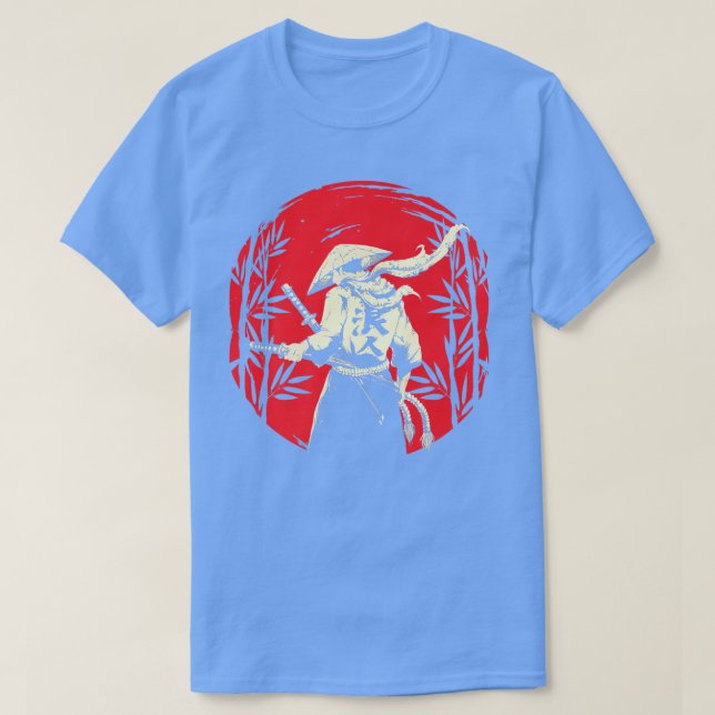 Japanska Samurai Fighter Warrior Japan Swordsmen H T Shirt (Design framsida)
