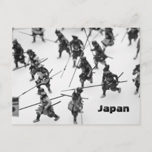 Japanska Samurai Figurer vykort