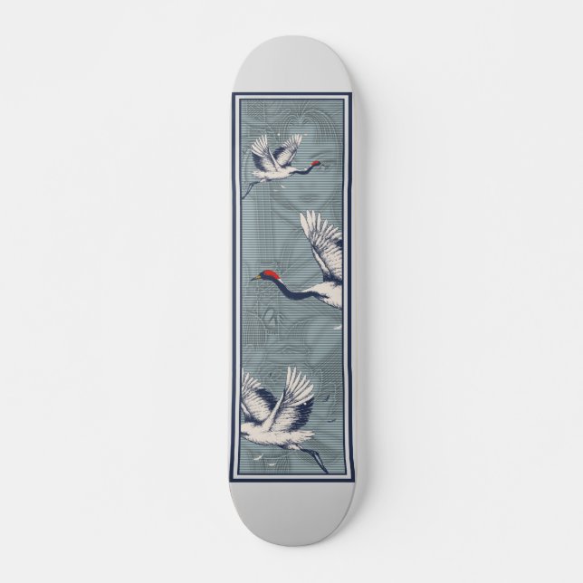 Japanska Samurai Geisha Skateboard (Framsida)