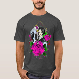 Japanska Samurai Girl T Shirt