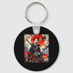 Japanska Samurai Great dane Tattoo Kawaii Ukiyo-e Nyckelring