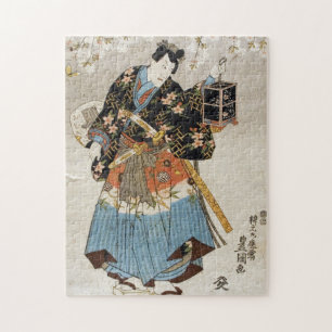 Japanska Samurai-hållare lantern katana ukiyo-e Pussel