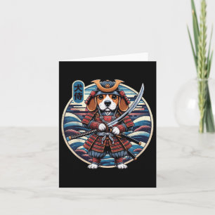 Japanska Samurai Hund Tattoo, Beagle Kawaii Ninja  Kort