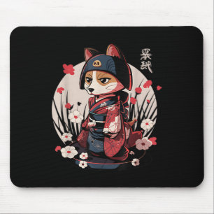 Japanska Samurai Hund Tattoo Kawaii Ninja Hund Musmatta