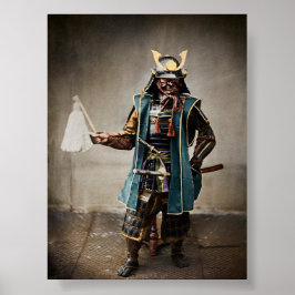 Japanska samurai i befälhavare Armor Poster