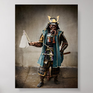 Japanska samurai i befälhavare Armor Poster