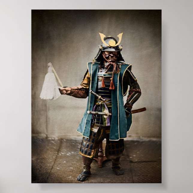 Japanska samurai i befälhavare Armor Poster (Framsidan)