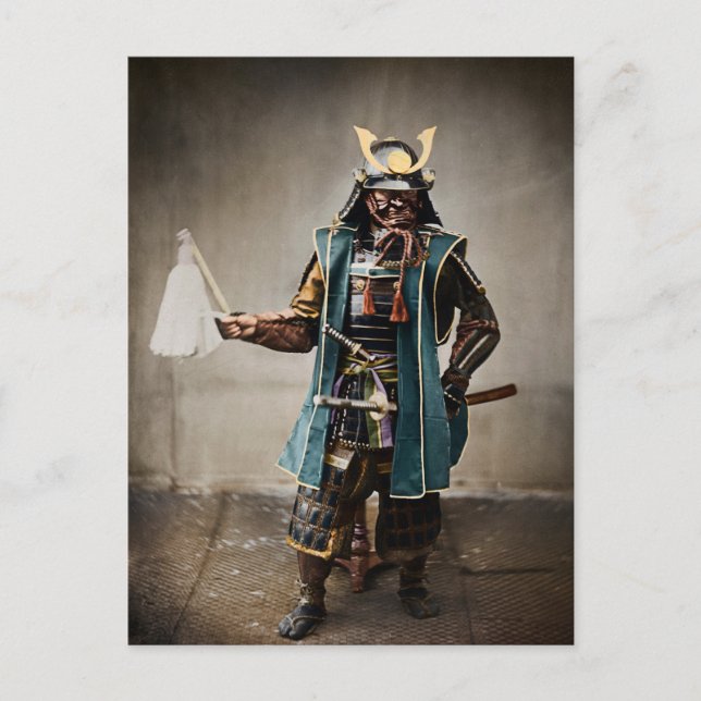 Japanska samurai i befälhavare Armor Vykort (Framsida)