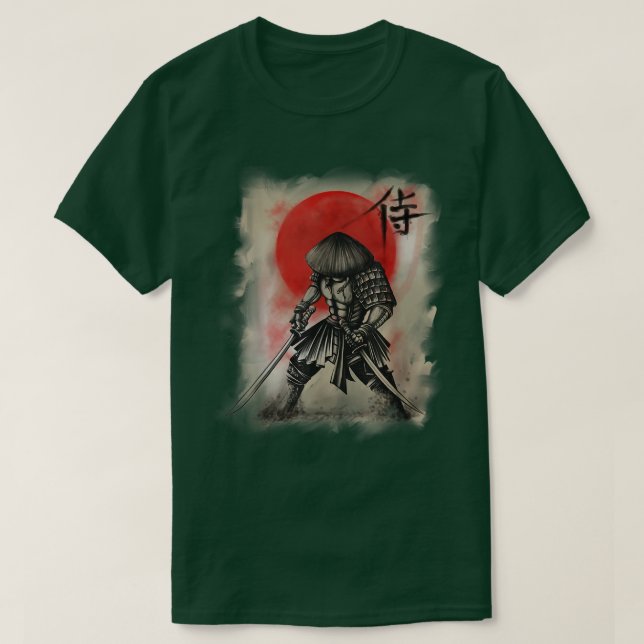 Japanska Samurai Katana Gift T Shirt (Design framsida)