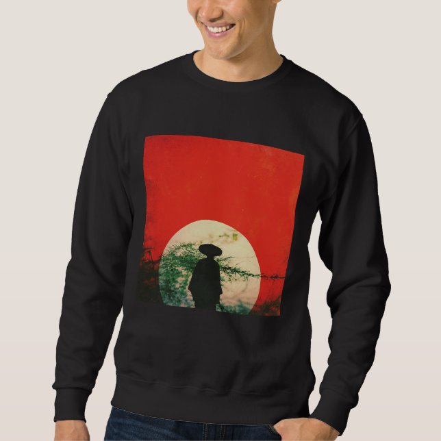 Japanska Samurai Lång Ärmad Tröja (Framsida)