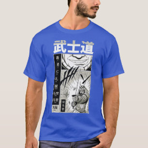 Japanska samurai med Kanji - Coola Japan Manga Com T Shirt