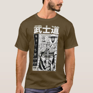 Japanska Samurai med Kanji - Coola Japan Warrior K T Shirt