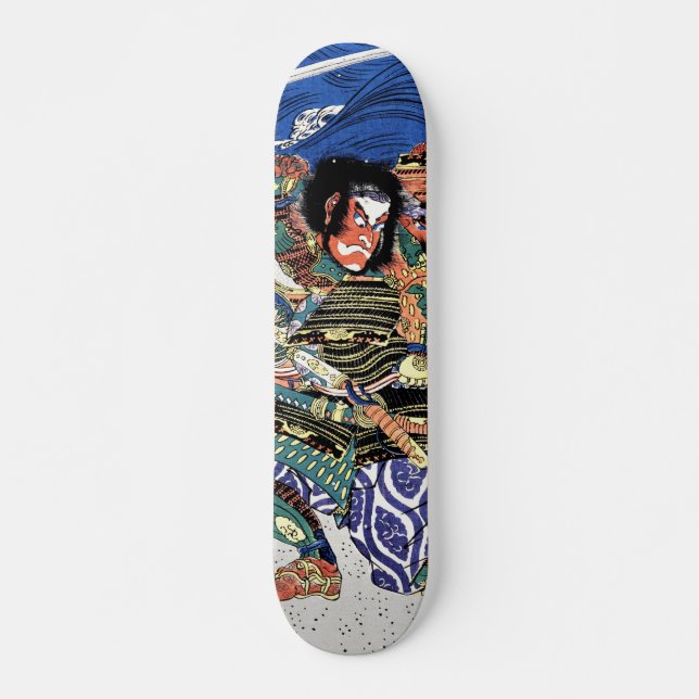 Japanska Samurai Nichijo Jiro Tadanori krigsherre  Mini Skateboard Bräda 18,5 Cm (Framsida)