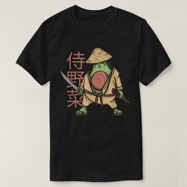 Japanska Samurai Ninja Avocado Kawaii Tattoo Graph T Shirt (Design framsida)