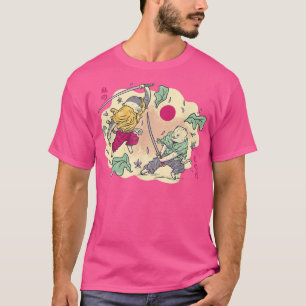 Japanska Samurai Ninja Cat Kawaii Mochi Manga Anim T Shirt