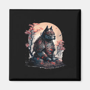 Japanska Samurai Ninja Hund Tattoo Graphic För man Magnet