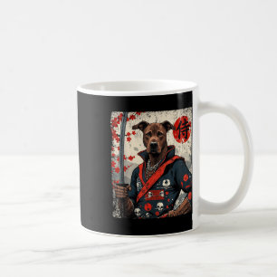 Japanska Samurai Pitbull Tattoo Kawaii Ukiyo-e Nin Kaffemugg