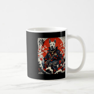 Japanska Samurai Pitbull Tattoo Kawaii Ukiyo-e Nin Kaffemugg