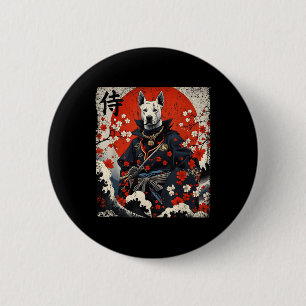 Japanska Samurai Pitbull Tattoo Kawaii Ukiyo-e Nin Knapp