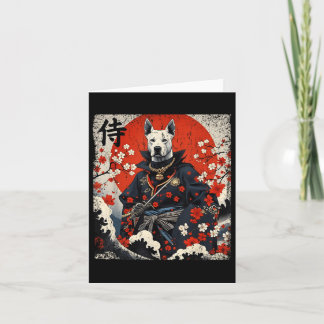 Japanska Samurai Pitbull Tattoo Kawaii Ukiyo-e Nin Kort