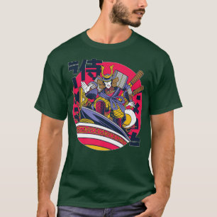 Japanska Samurai Ramen Noodle Soppa T Shirt
