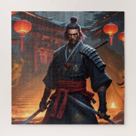 Japanska Samurai-redot för krig Jigszle Puzzle Pussel