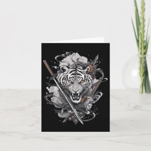 Japanska Samurai Ronin Sword Katana Japan Tiger Ta Kort