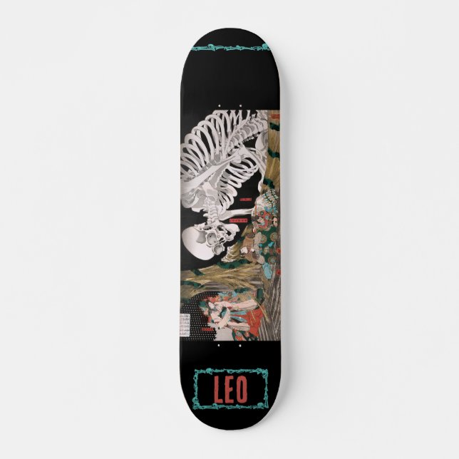 Japanska Samurai Skeleton Personlig Skateboard (Framsida)