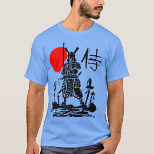 Japanska Samurai Sword Warrior Minimum Abstrakt Ar T Shirt