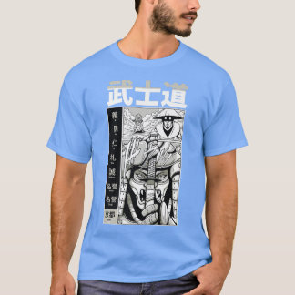Japanska Samurai Warrior Anime och Manga T Shirt