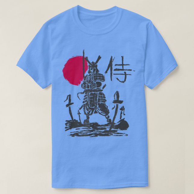 Japanska Samurai Warrior Armor Costume Red Sol ( T Shirt (Design framsida)