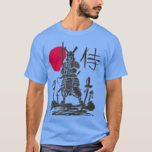 Japanska Samurai Warrior Armor Costume Red Sol ( T Shirt