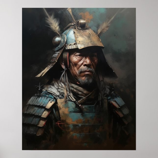 Japanska Samurai Warrior Art Print Poster (Framsidan)