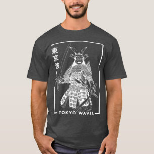 Japanska Samurai Warrior Drawn Minimalistic Japan T Shirt