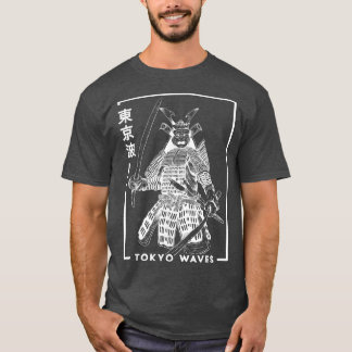Japanska Samurai Warrior Drawn Minimalistic Japan T Shirt
